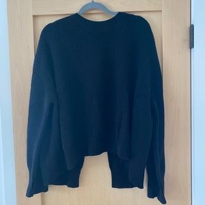 Helmut Lang Open Back Wool Cashmere Chunky Sweater
